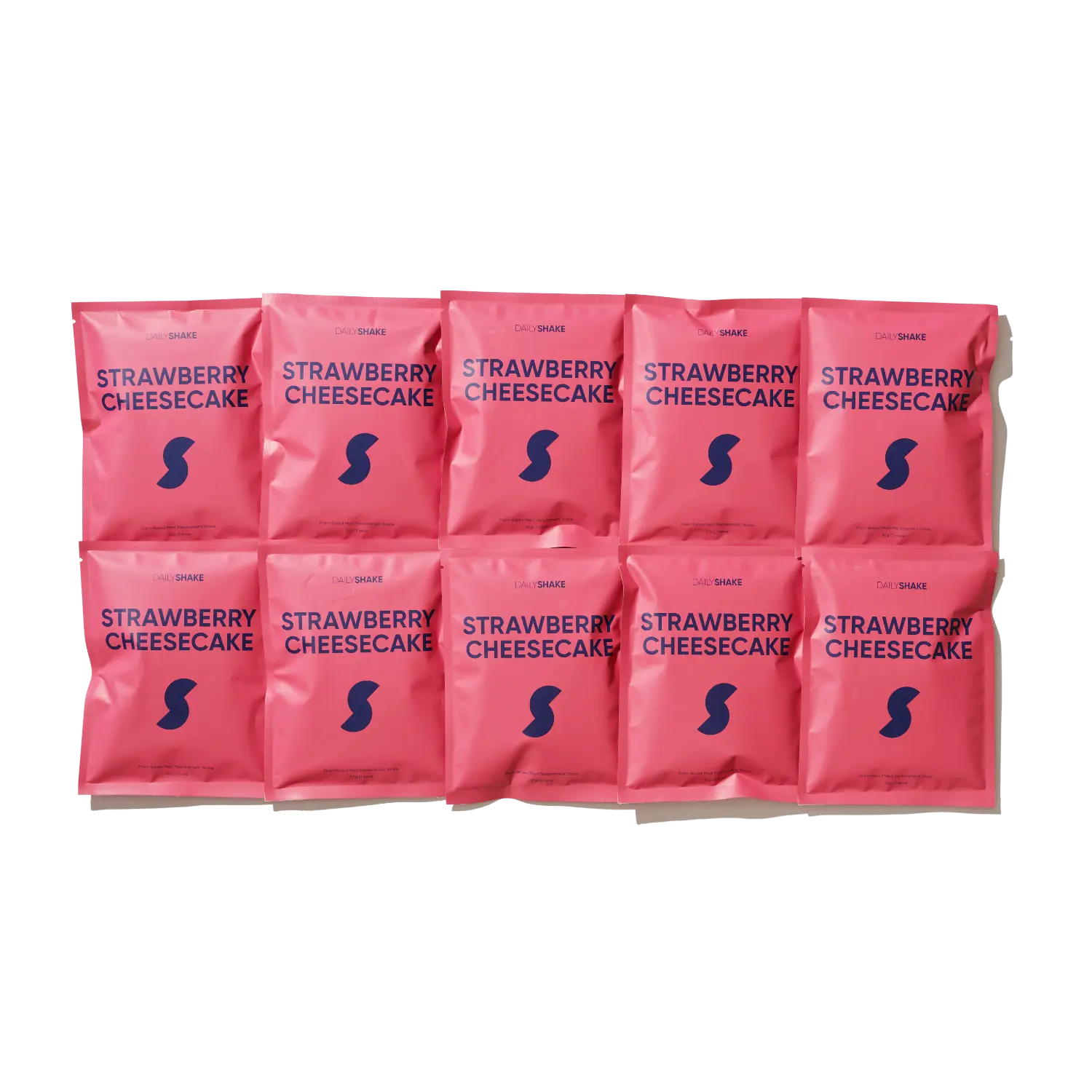 Strawberry Cheesecake Daily Shake - Premium Meal Replacement Shakes 10 x Strawberry Cheesecake Single Sachet Pack