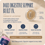 Dulce De Leche Daily Shake digestive support with LactoSpore probiotic, prebiotic fibre and five digestive enzymes